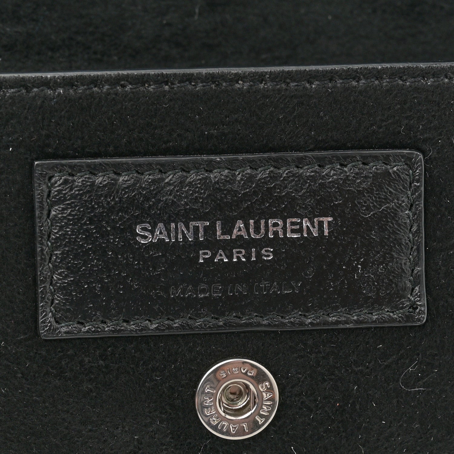 Saint Laurent Lambskin Teddy Drawstring Bag Black 7 of 12