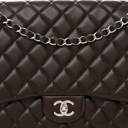 Chanel Caviar Quilted Maxi Single Flap Dark Brown 8 of 15