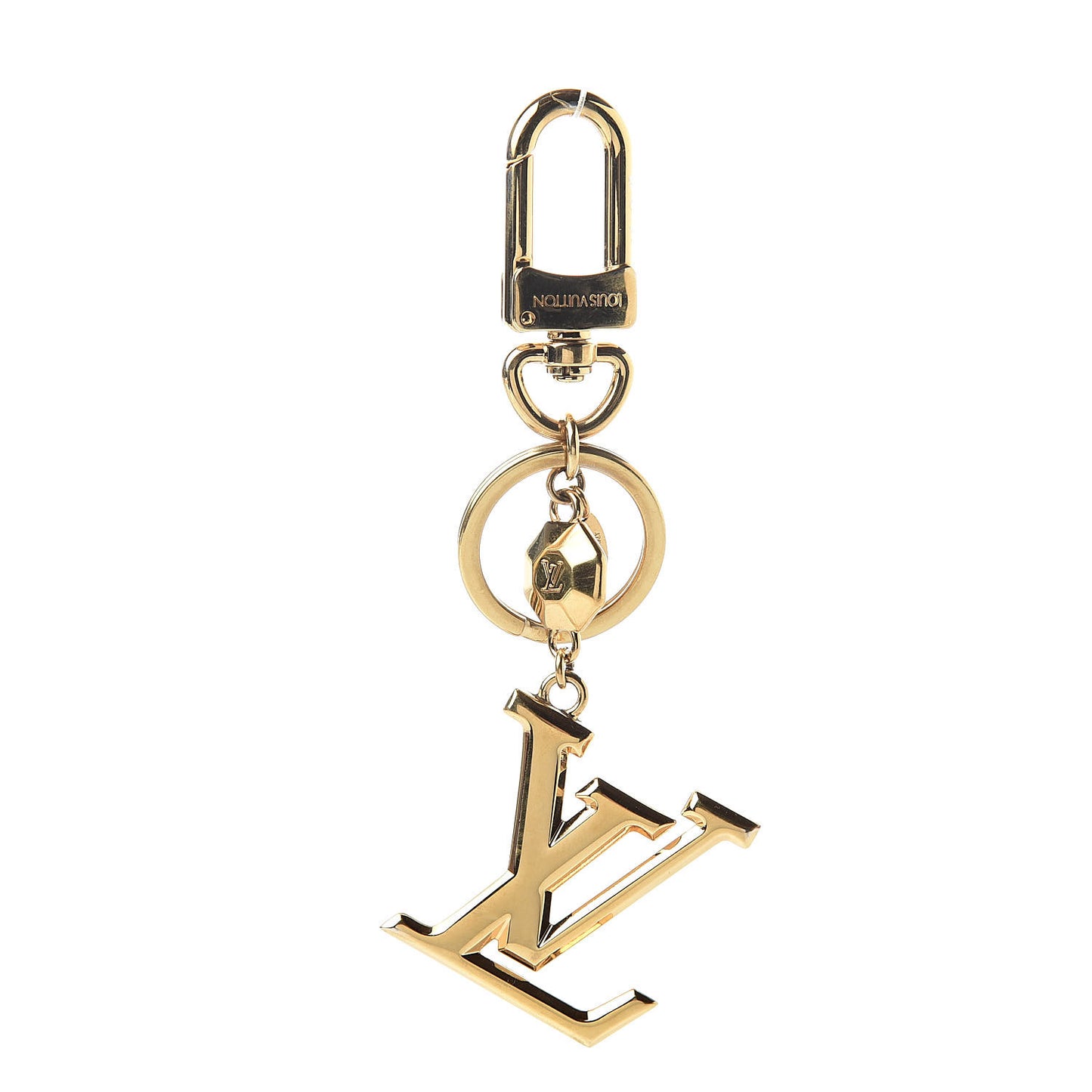 LV Facettes Bag Charm Key Holder Gold