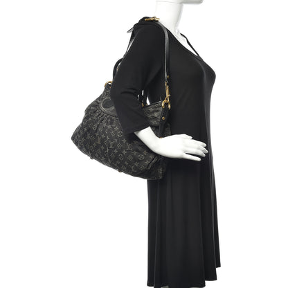 Louis Vuitton Denim Neo Cabby MM Black 2 of 11
