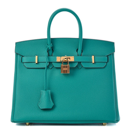 Hermes Togo Birkin 25 Vert Verone 1 of 37
