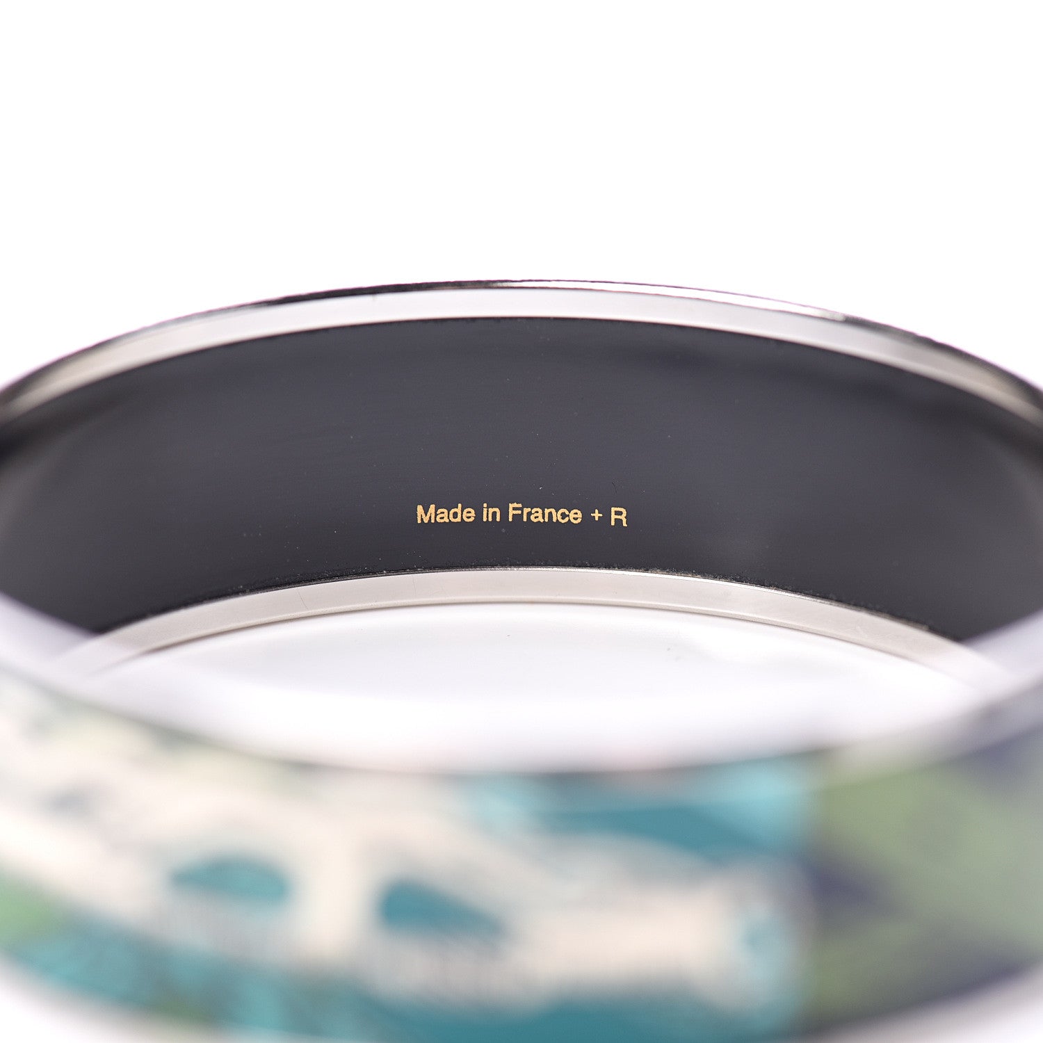 Hermes Enamel Printed Della Cavalleria Wide Bracelet 70 Foret 4 of 4
