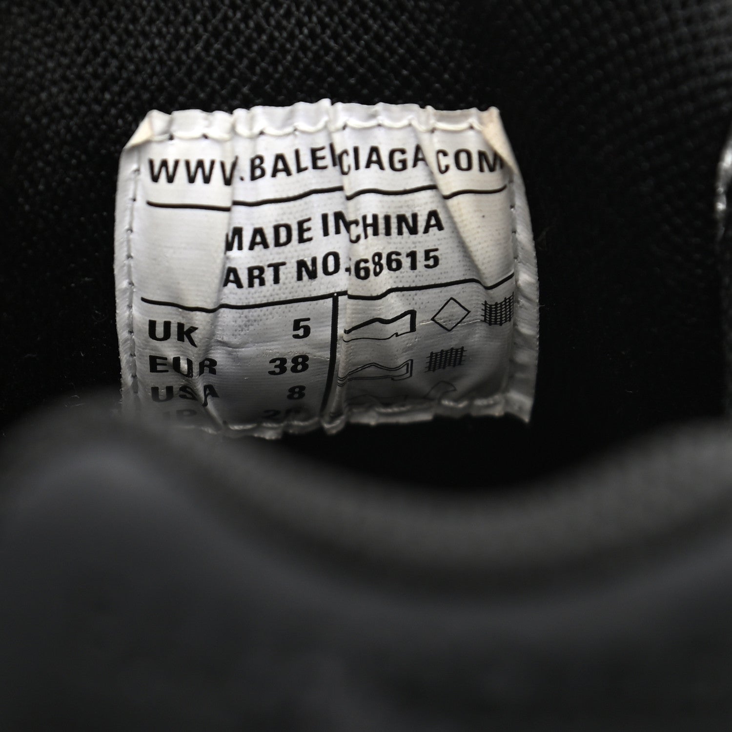 Balenciaga Rubber Mesh Bi-Color Womens Track.2 Open Sneakers 38 Black White 8 of 8