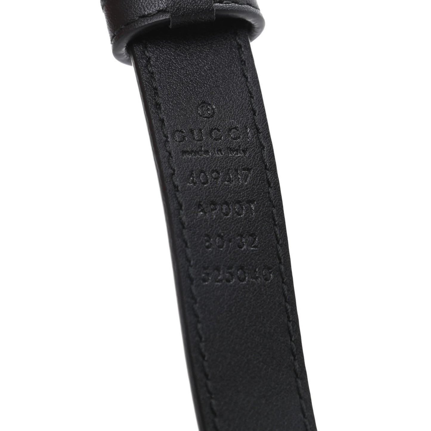 Calfskin Double G 20mm Belt 80 32 Black