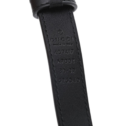 Gucci Calfskin Double G 20mm Belt 80 32 Black 3 of 5