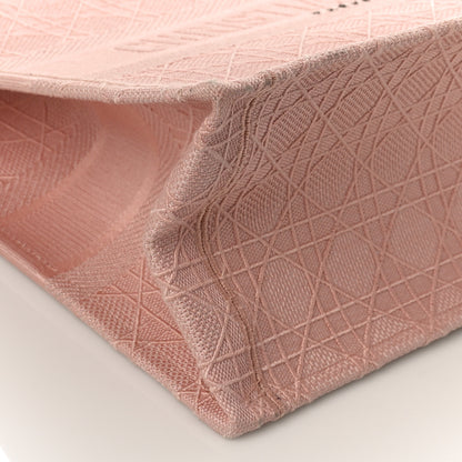 Christian Dior Canvas Embroidered Cannage Medium Book Tote Bois de Rose 7 of 9