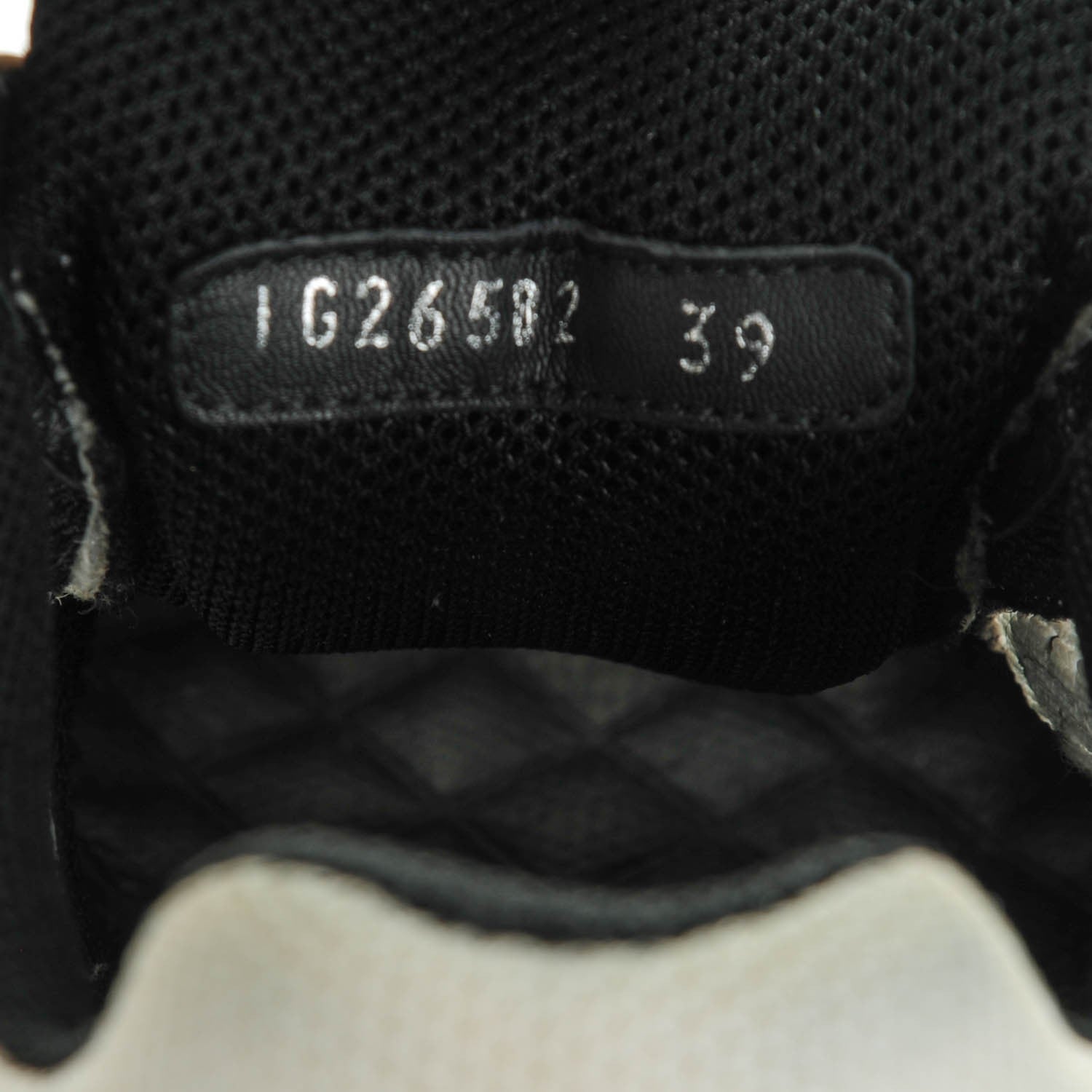 Chanel Suede Calfskin CC Sneakers 39 White Black Gold 6 of 6