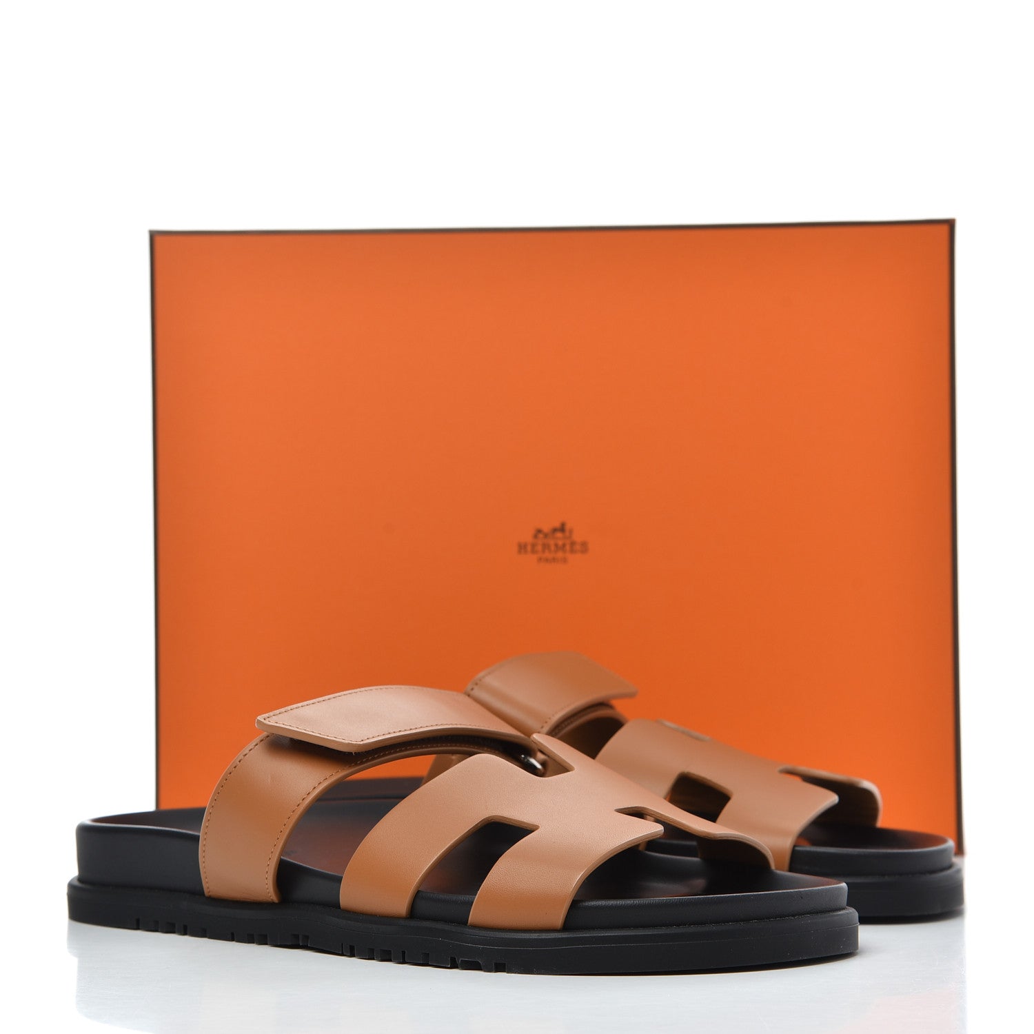 Hermes Calfskin Womens Chypre Sandals 39 Gold 9 of 9
