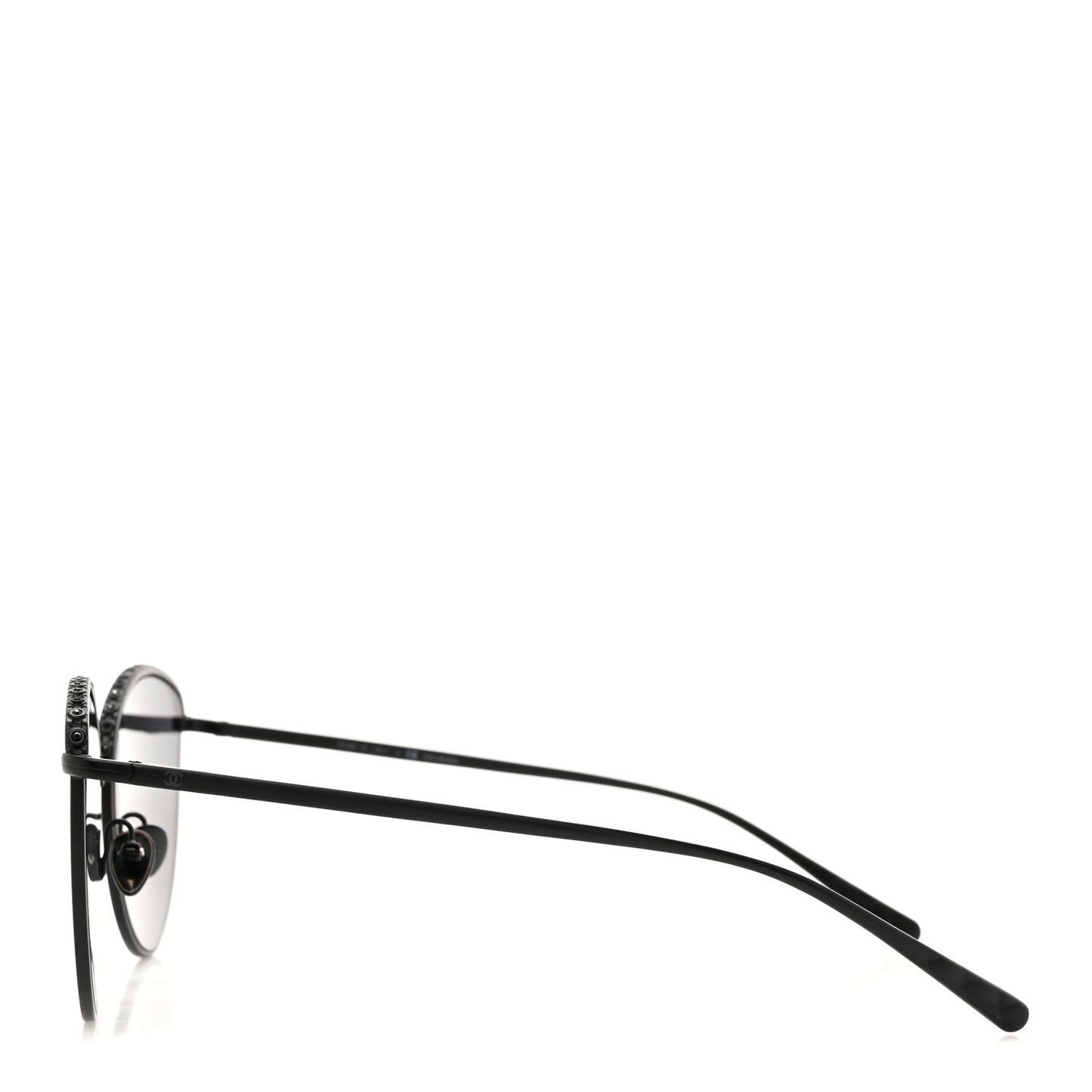Metal Crystal Polarized Sunglasses 4258-B Black
