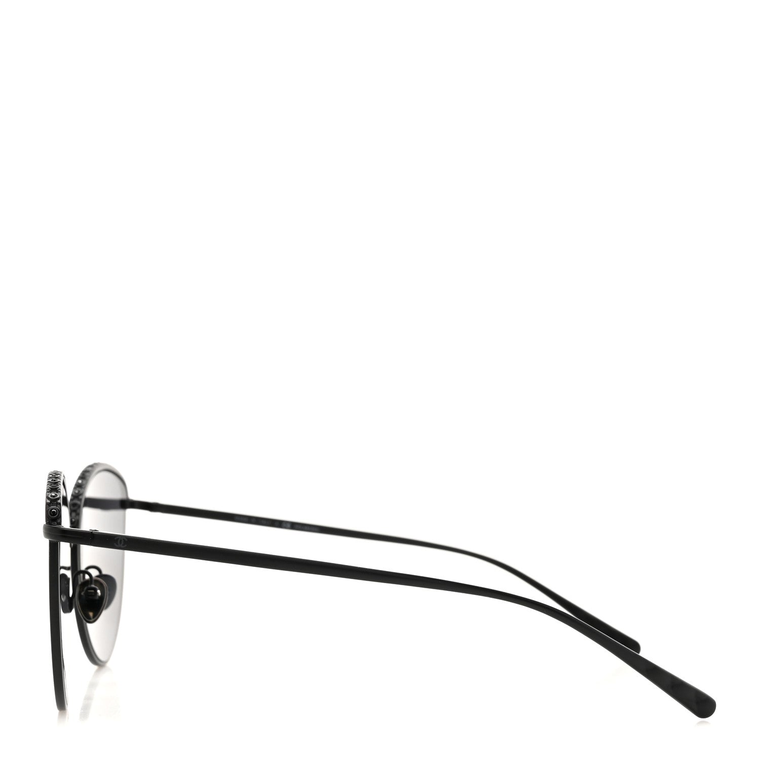 Chanel Metal Crystal Polarized Sunglasses 4258-B Black 3 of 8