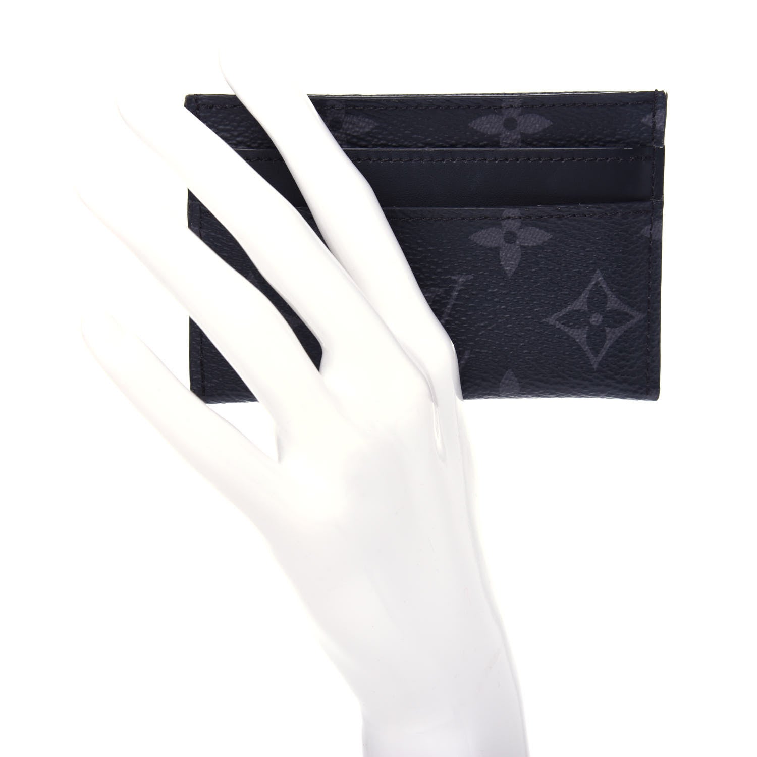 Louis Vuitton Monogram Eclipse Porte-Cartes Double Card Holder 2 of 8