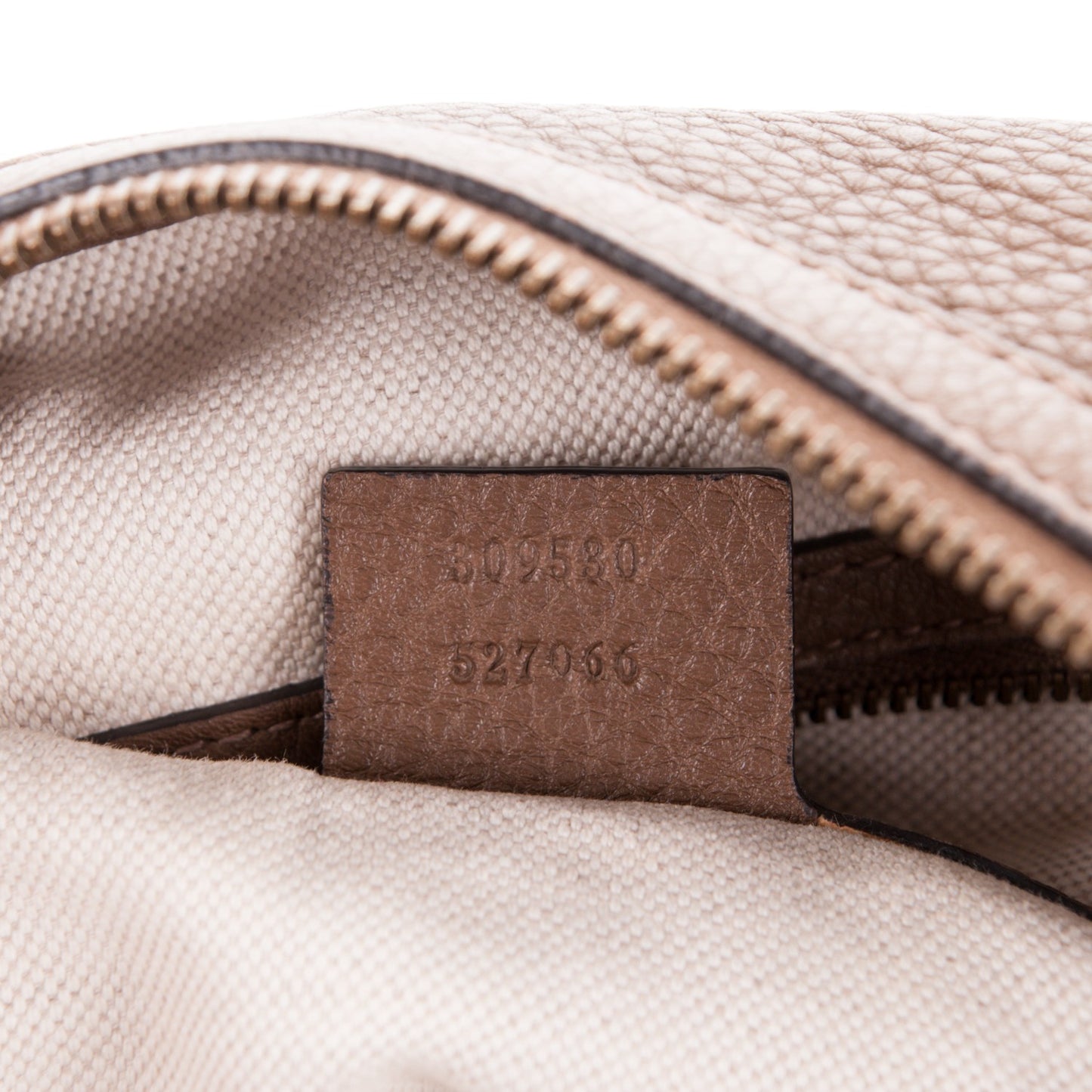Pebbled Calfskin Twill Hobo Brown