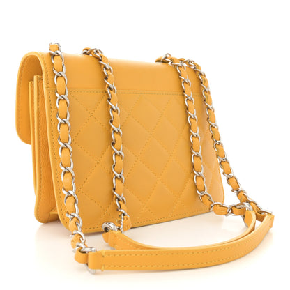 Chanel Caviar Quilted CC Box Flap Yellow 3 of 18