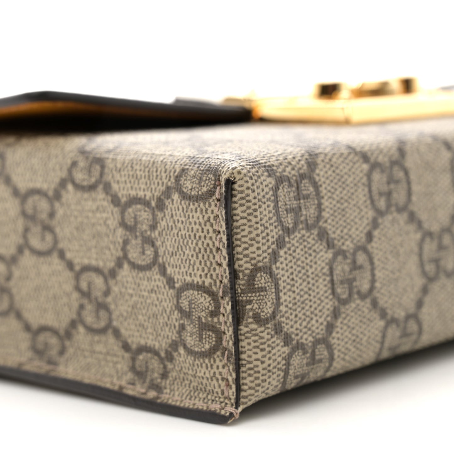 GG Supreme Monogram New Sakai Calfskin Mini Padlock Top Handle Shoulder Bag Beige Ebony Mystic White Sun Oil