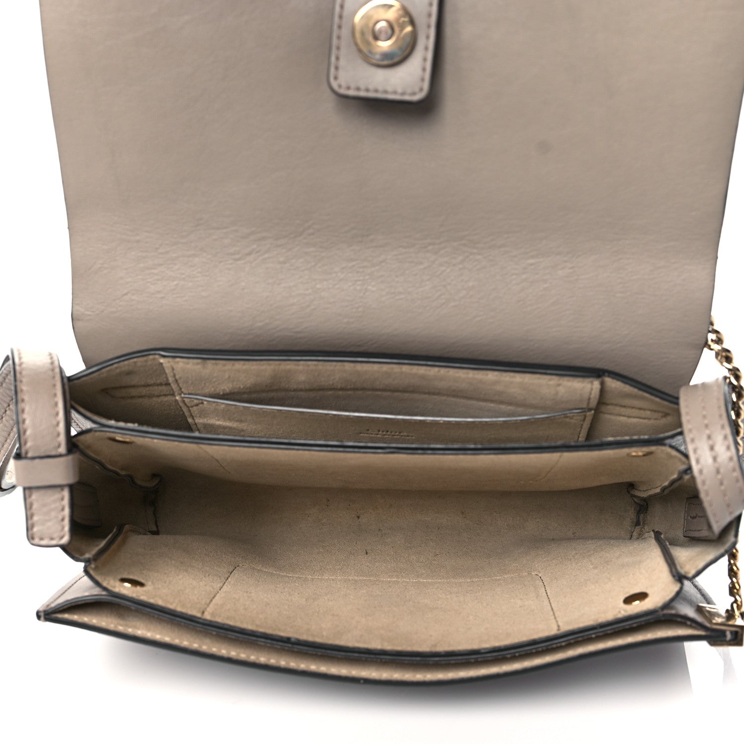Chloe Suede Calfskin Small Faye Shoulder Bag Motty Grey 7 of 10