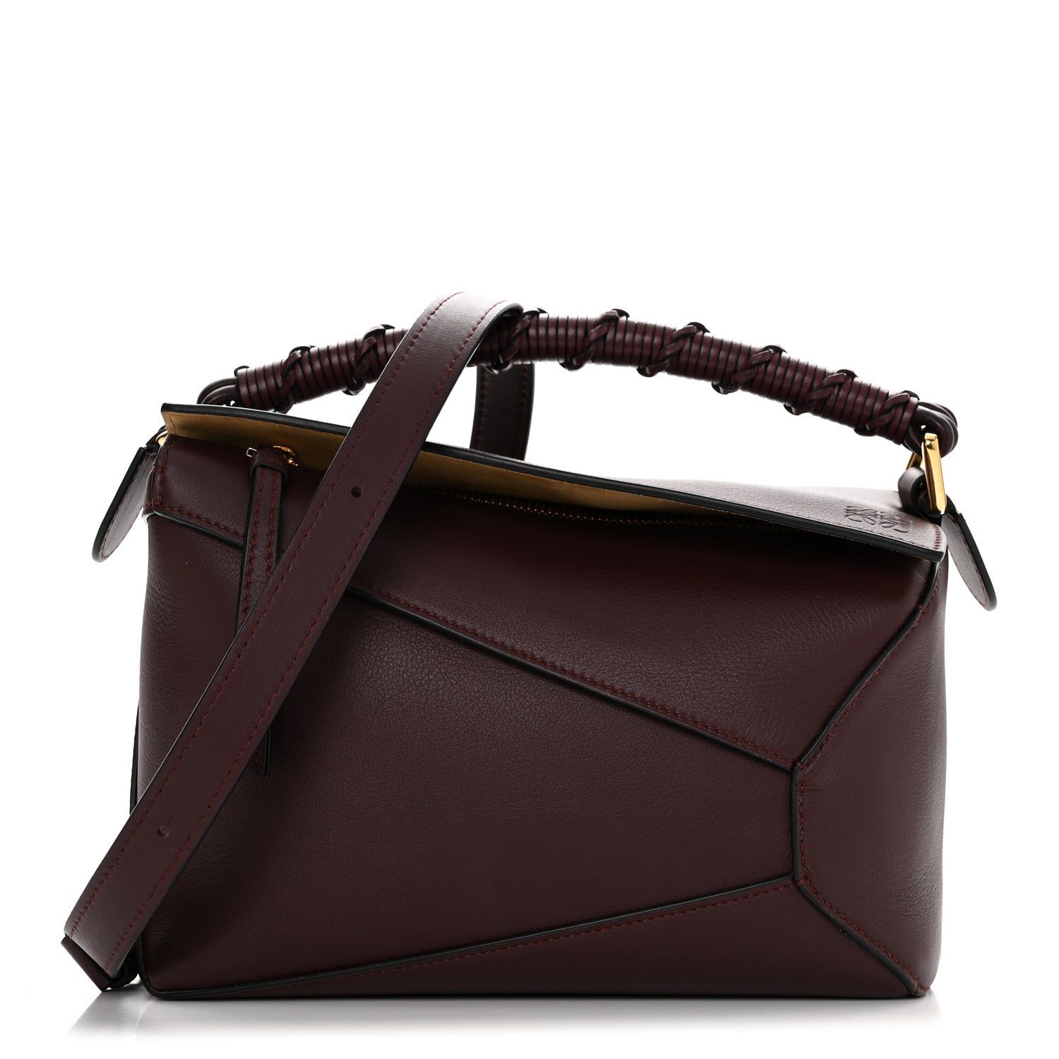 Loewe Calfskin Small Puzzle Edge Bag Prune 1 of 9