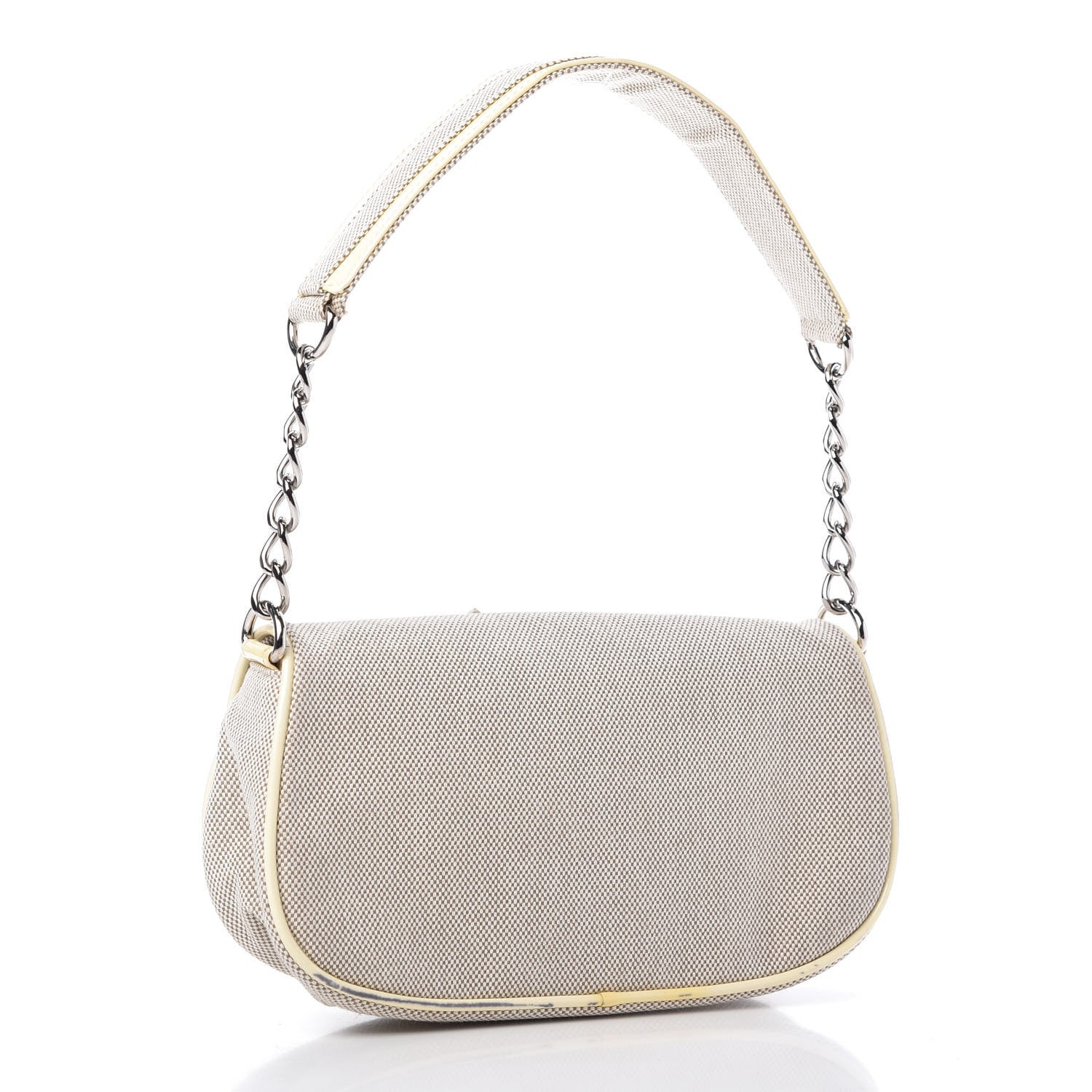 Chanel Canvas Camellia N°5 Flap Beige 3 of 12