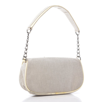 Chanel Canvas Camellia N°5 Flap Beige 3 of 12