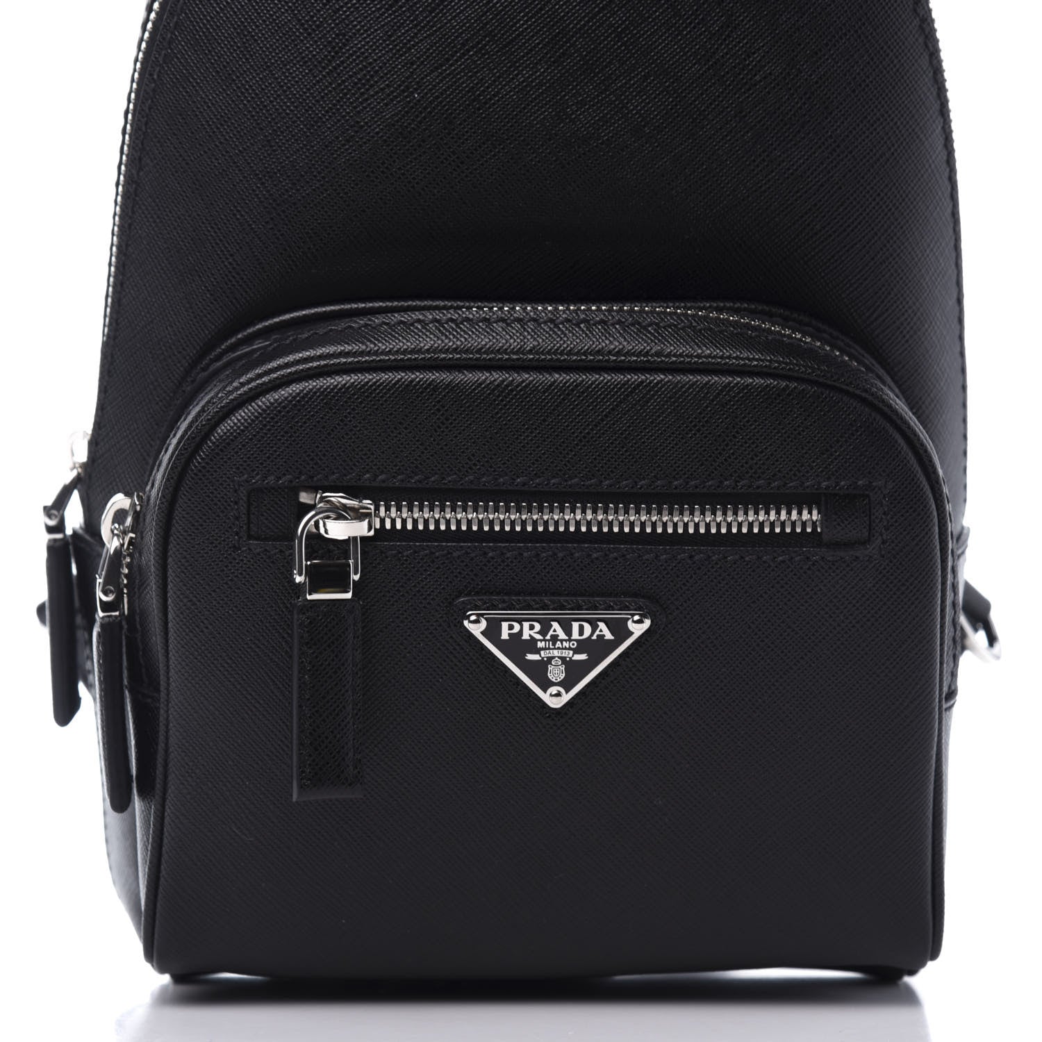 Prada Saffiano Sling Backpack Black 8 of 8