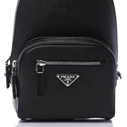 Prada Saffiano Sling Backpack Black 8 of 8