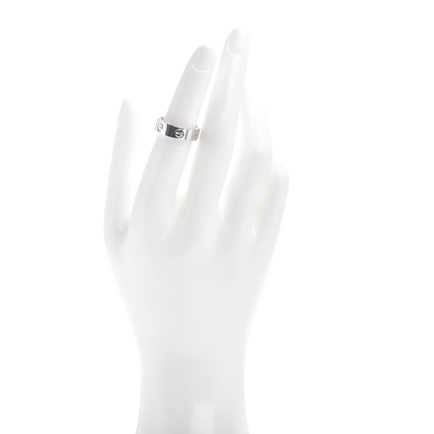 18K White Gold 5.5mm LOVE Ring 51 5.75