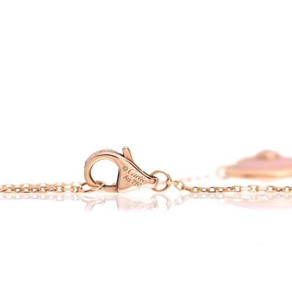 Cartier 18K Pink Gold Diamond Pink Opal Amulette de Cartier Bracelet 4 of 4