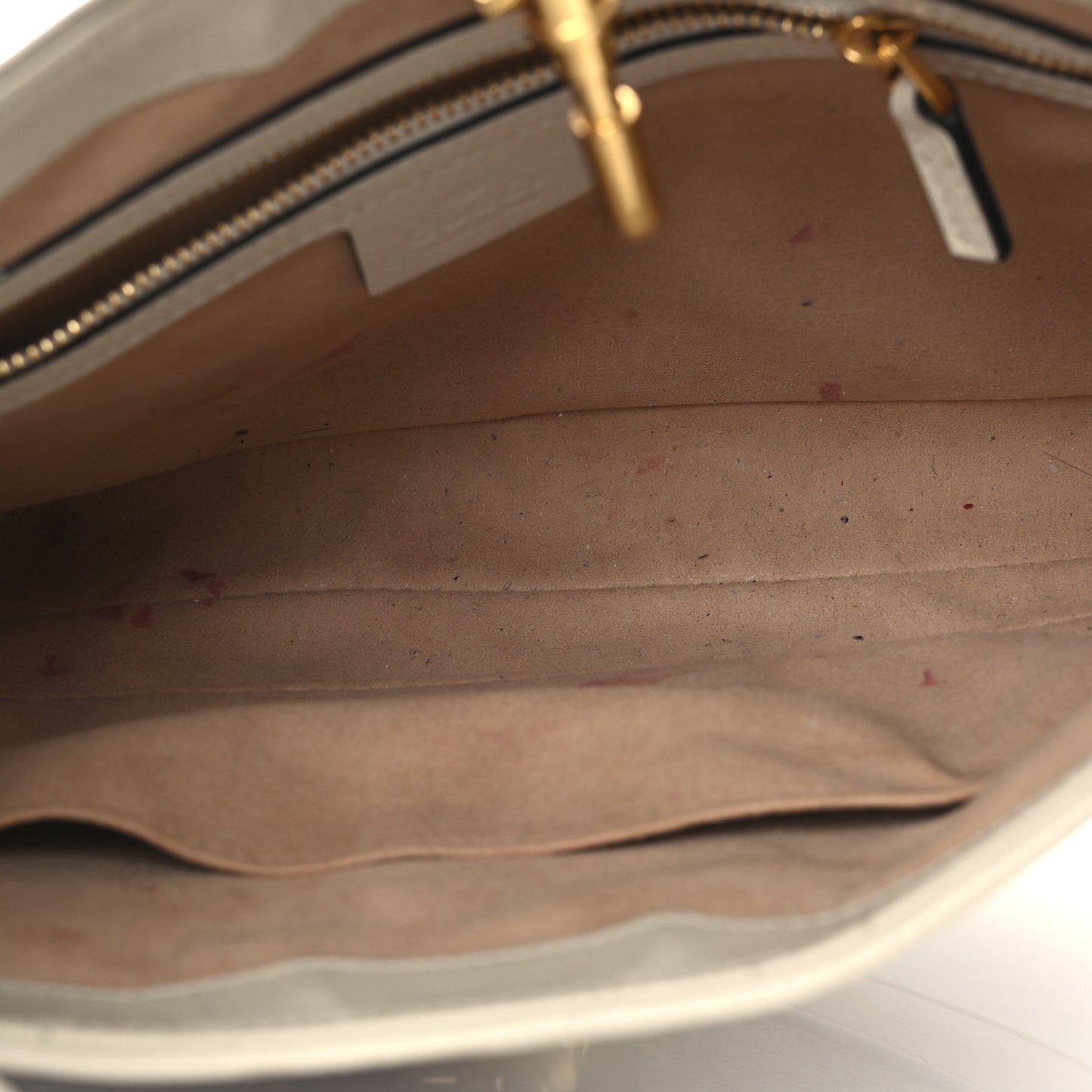 GG Supreme Monogram Azalea Calfskin Web Small Jackie 1961 Hobo Beige Ebony Mystic White
