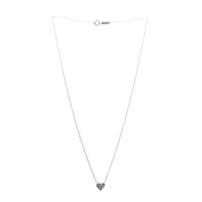 Tiffany Platinum Diamond Heart Pendant Necklace 2 of 5