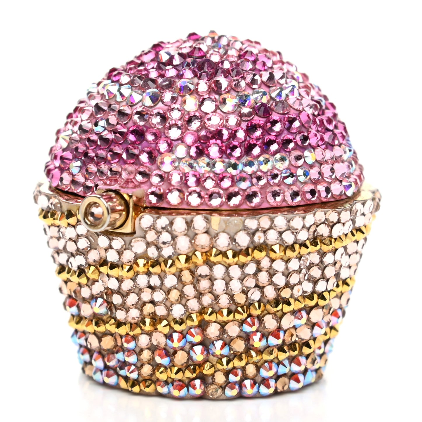 Crystal Strawberry Cupcake Pill Box