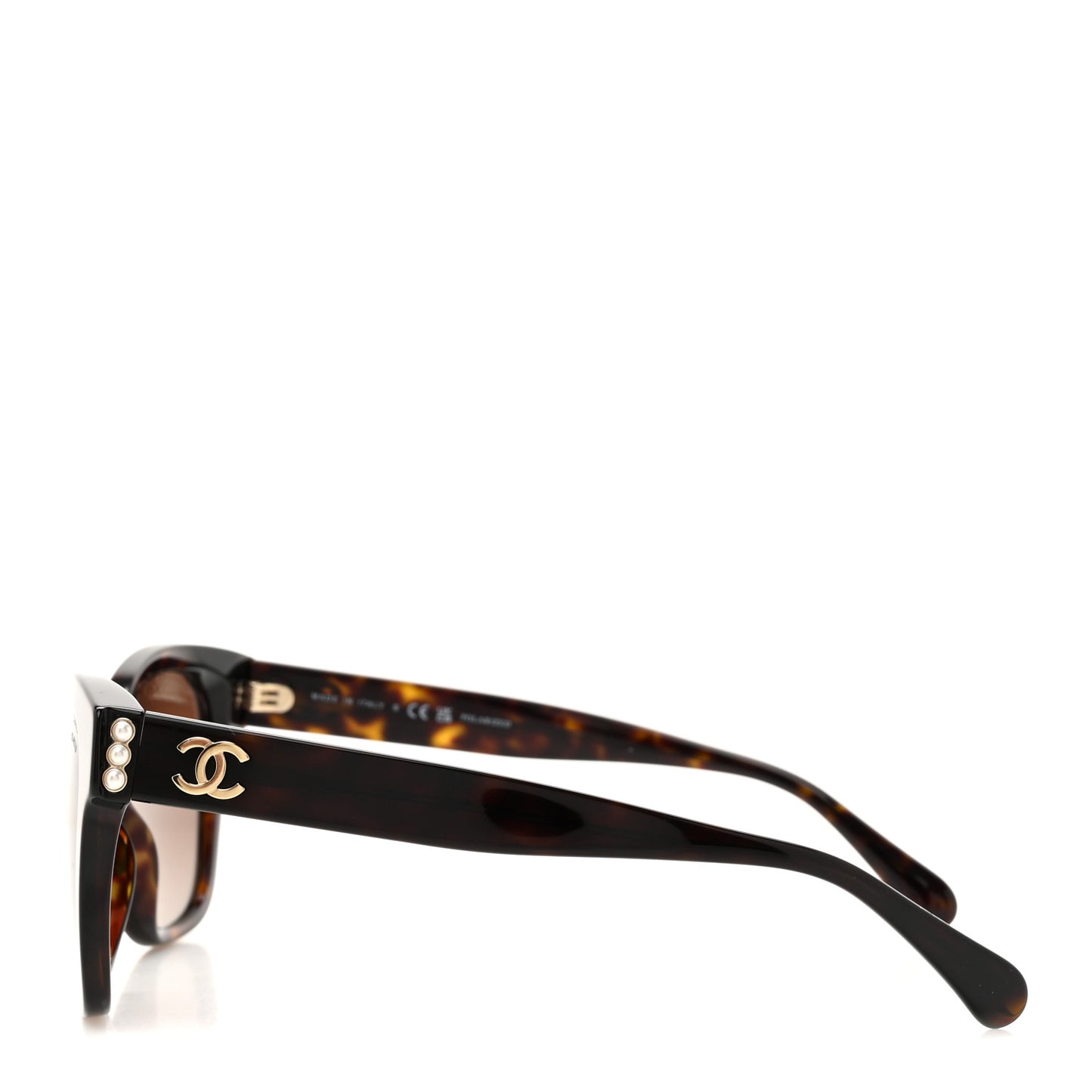 Acetate Polarized Pearl CC Square Sunglasses 5482-H-A Tortoise