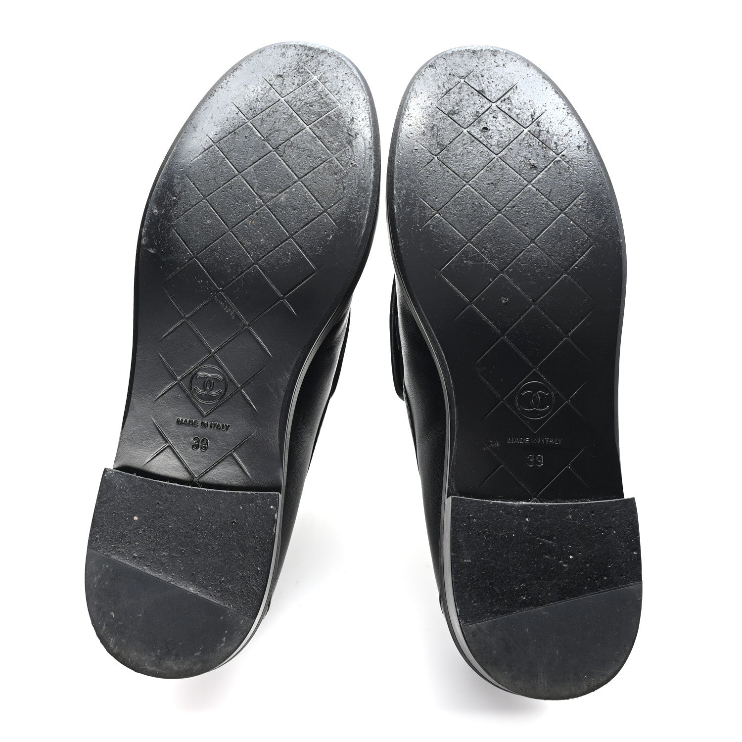 Chanel Lambskin Quilted CC Turnlock Loafers 39 Black 6 of 11