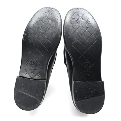 Chanel Lambskin Quilted CC Turnlock Loafers 39 Black 6 of 11