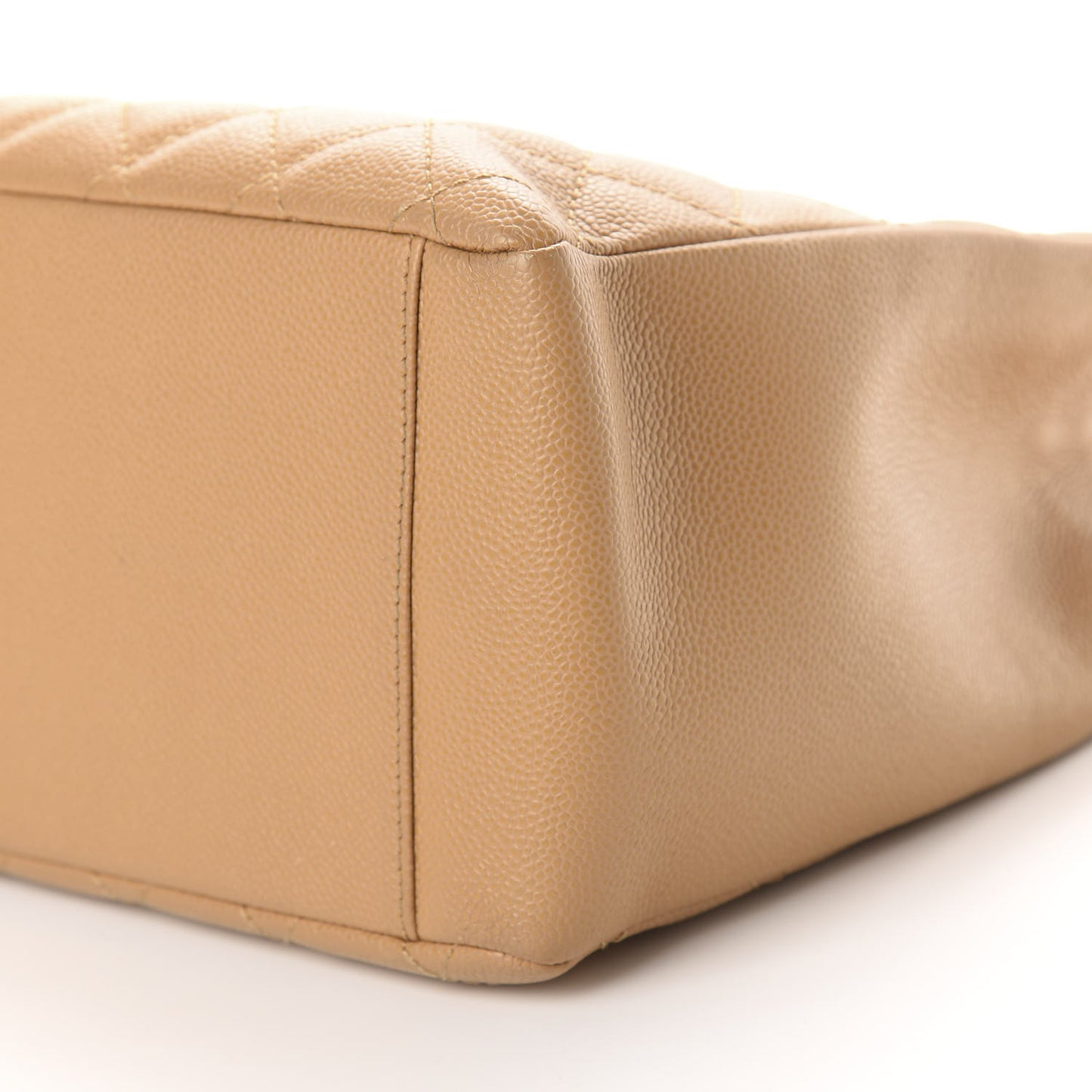 Caviar Quilted Grand Shopping Tote GST Beige