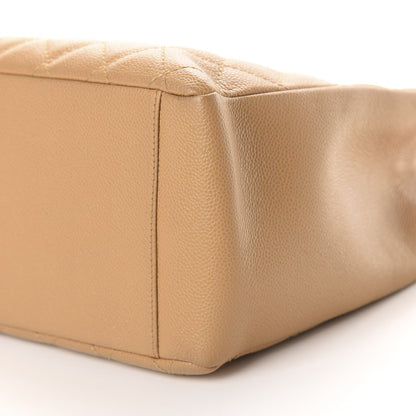 Chanel Caviar Quilted Grand Shopping Tote GST Beige 7 of 14
