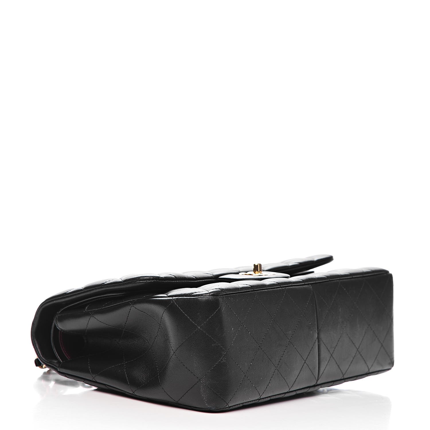 Chanel Lambskin Quilted Jumbo Double Flap Black 4 of 15