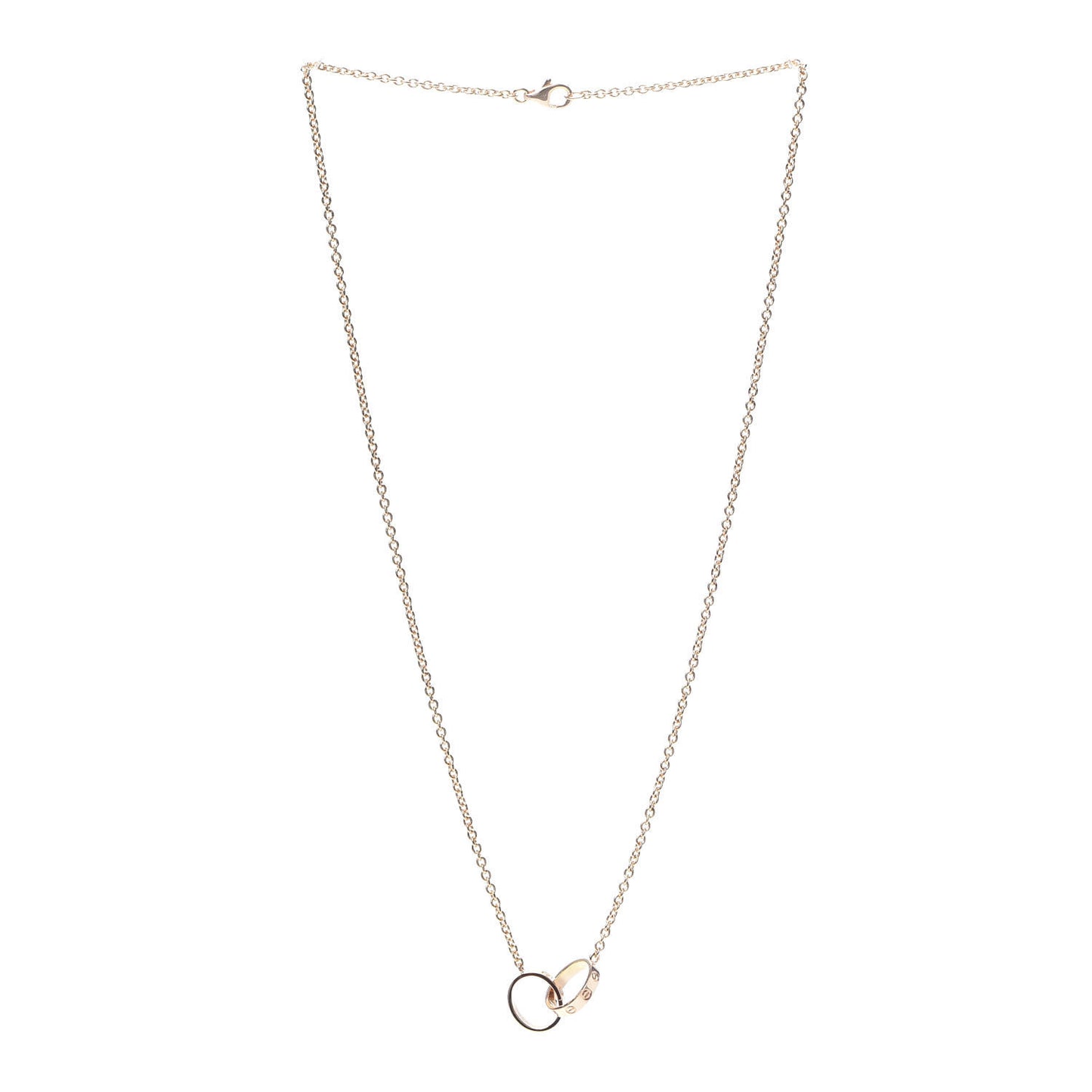 18K Pink Gold Interlocking LOVE Necklace