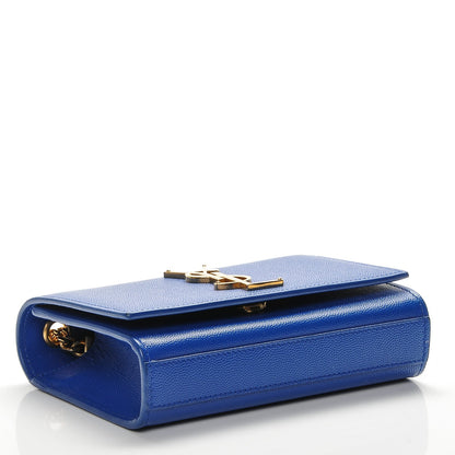 Saint Laurent Grain De Poudre Small Classic Monogram Kate Satchel Royal Blue 4 of 8