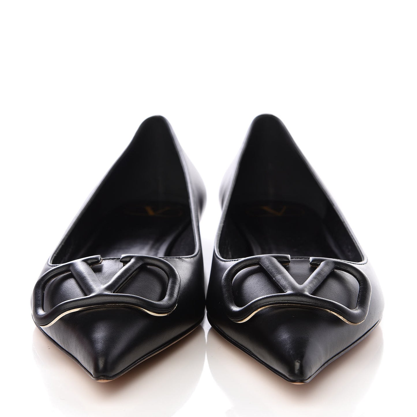 Nappa Vlogo Flats 38 Black