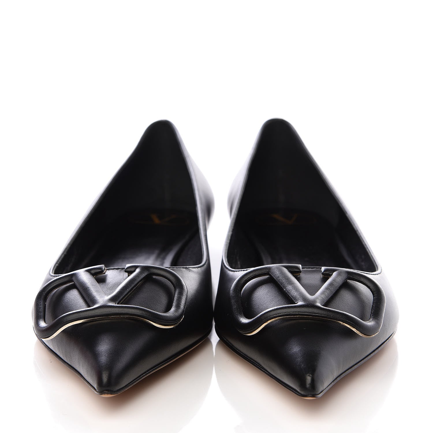 Valentino Garavani Nappa Vlogo Flats 38 Black 3 of 11
