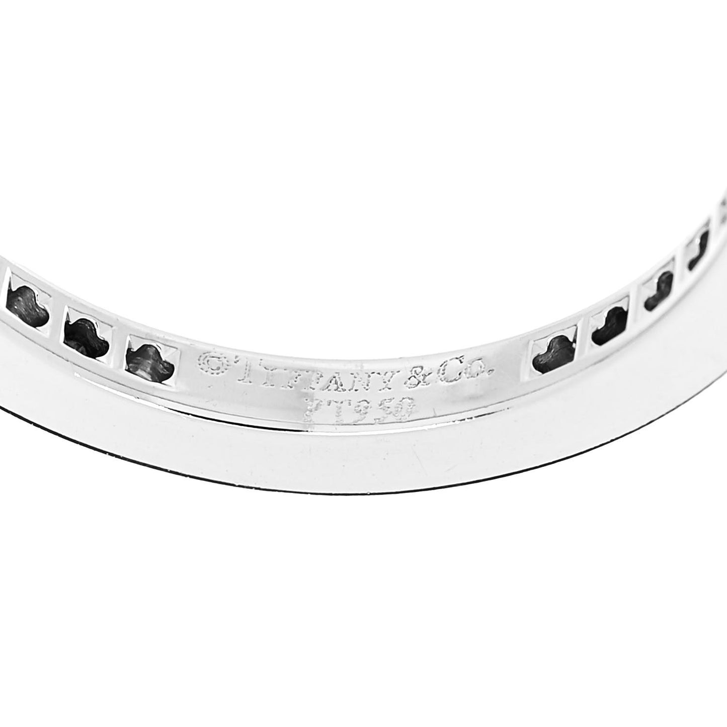 Platinum Diamond Blue Sapphire Legacy Eternity Band Ring 52 6