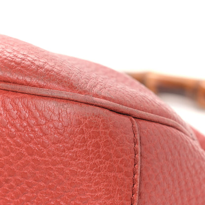 Gucci Calfskin Bamboo Top Handle Bag Coral 11 of 17