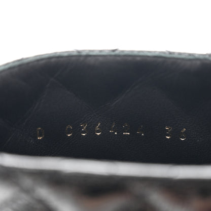 Chanel Shiny Calfskin Quilted Lace Up Combat Boots 36 Black 10 of 11