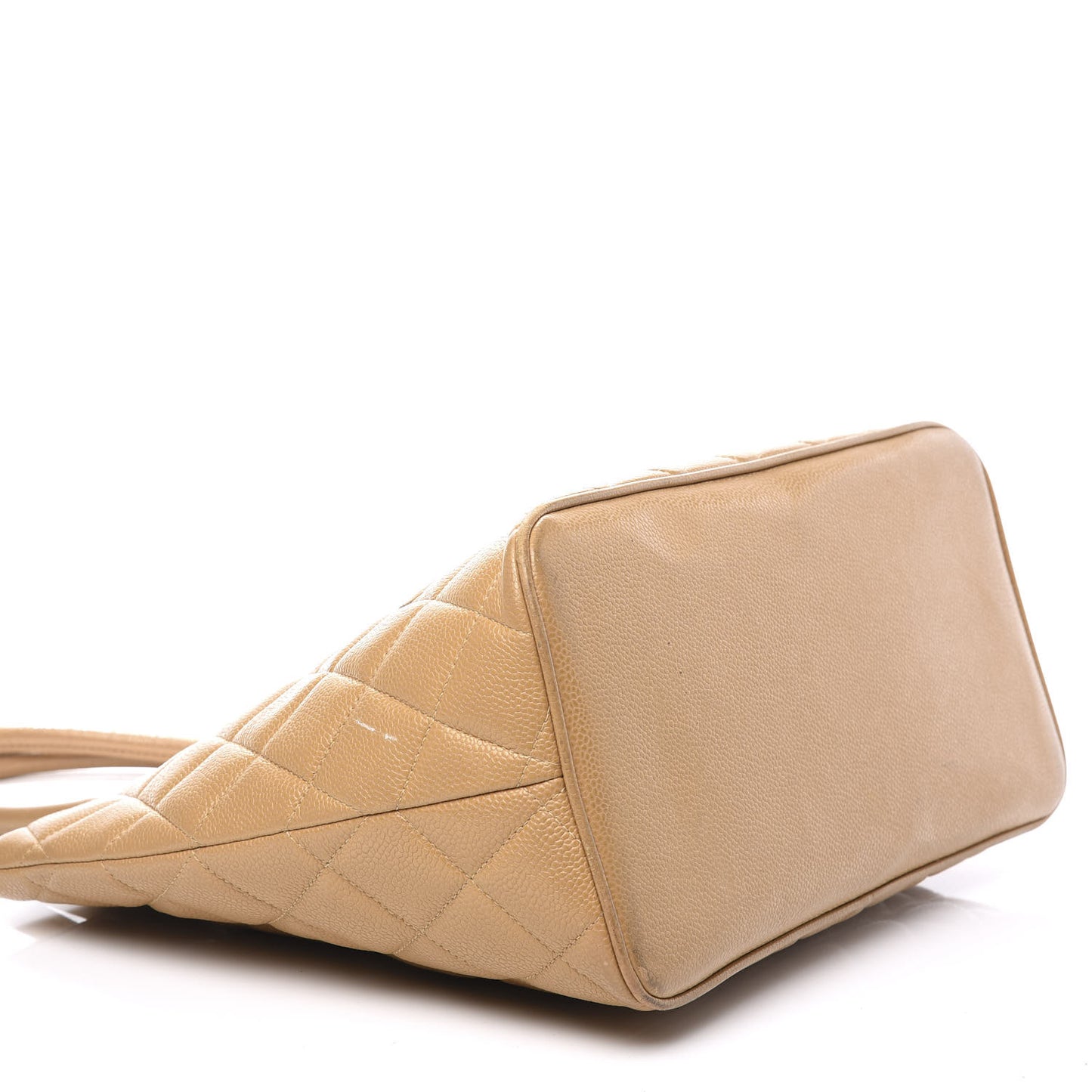 Caviar Quilted Medallion Tote Beige