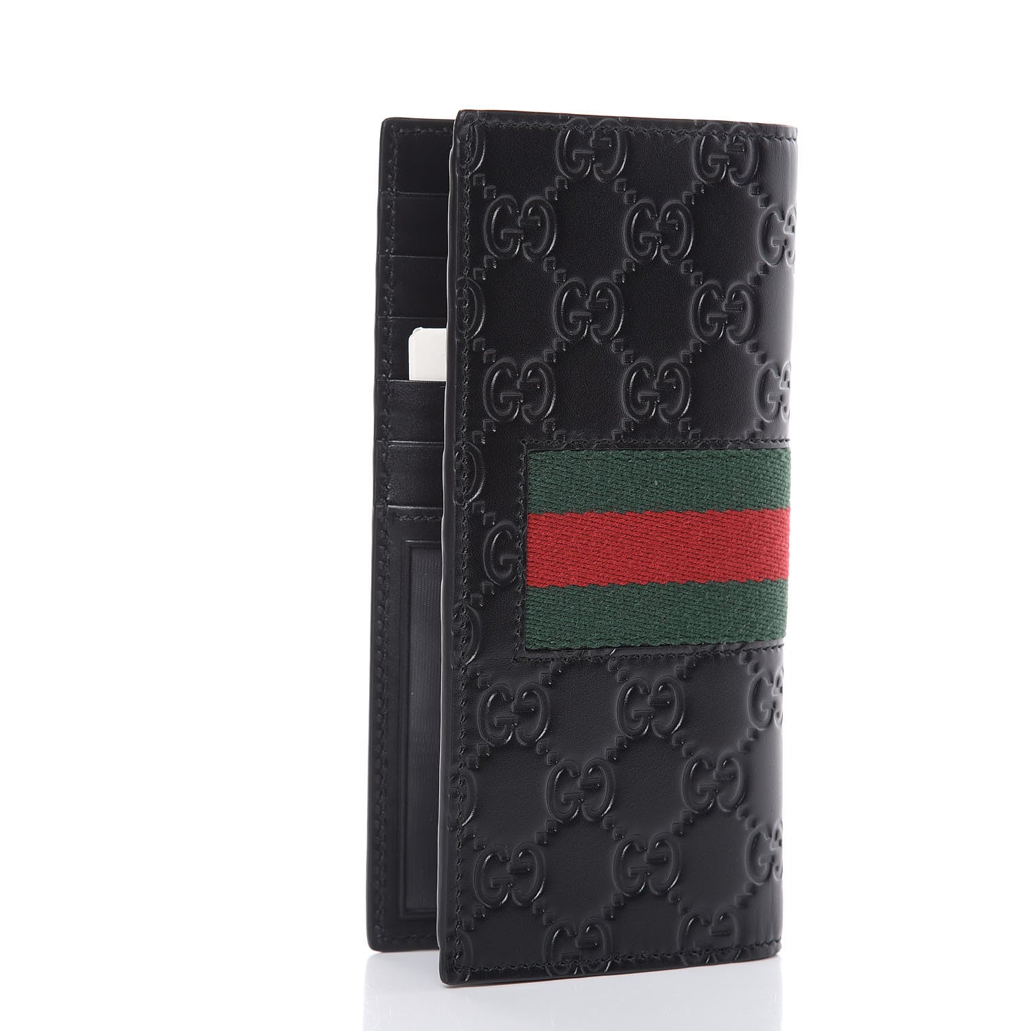 Gucci Guccissima Signature Web New Web Long Wallet Black 3 of 9
