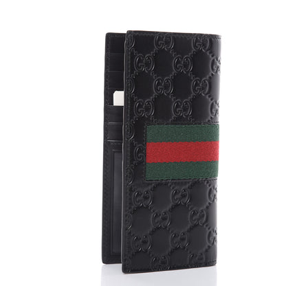 Gucci Guccissima Signature Web New Web Long Wallet Black 3 of 9