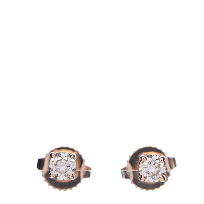 Tiffany 18K Rose Gold Diamond .28ctw Solitaire Earrings 1 of 4