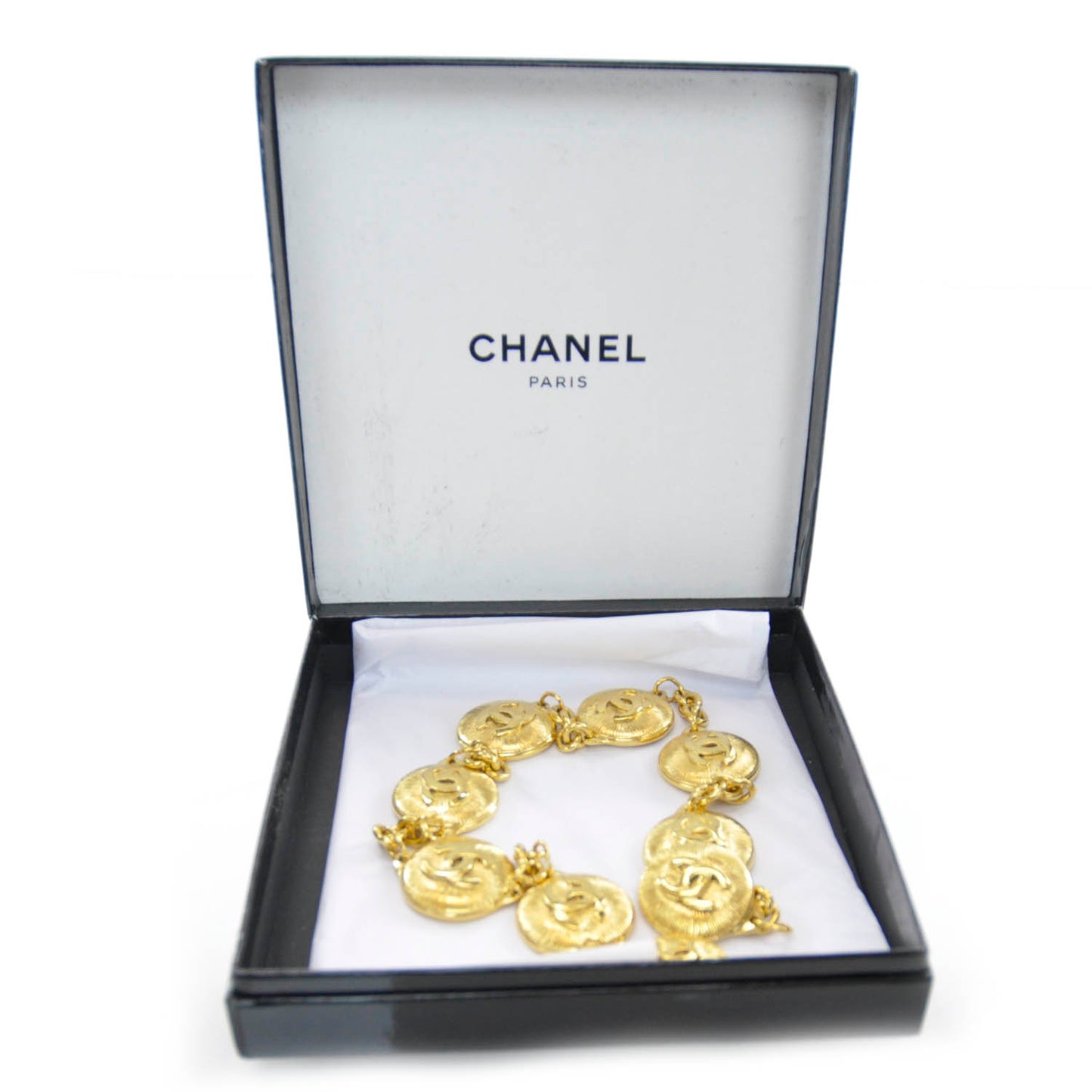 CC Medallion Necklace Gold