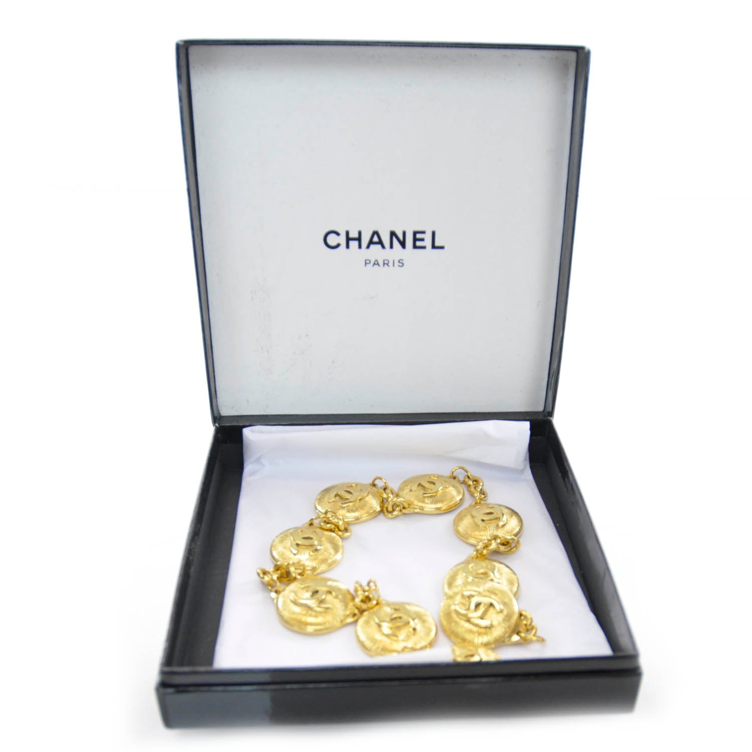 Chanel CC Medallion Necklace Gold 5 of 5