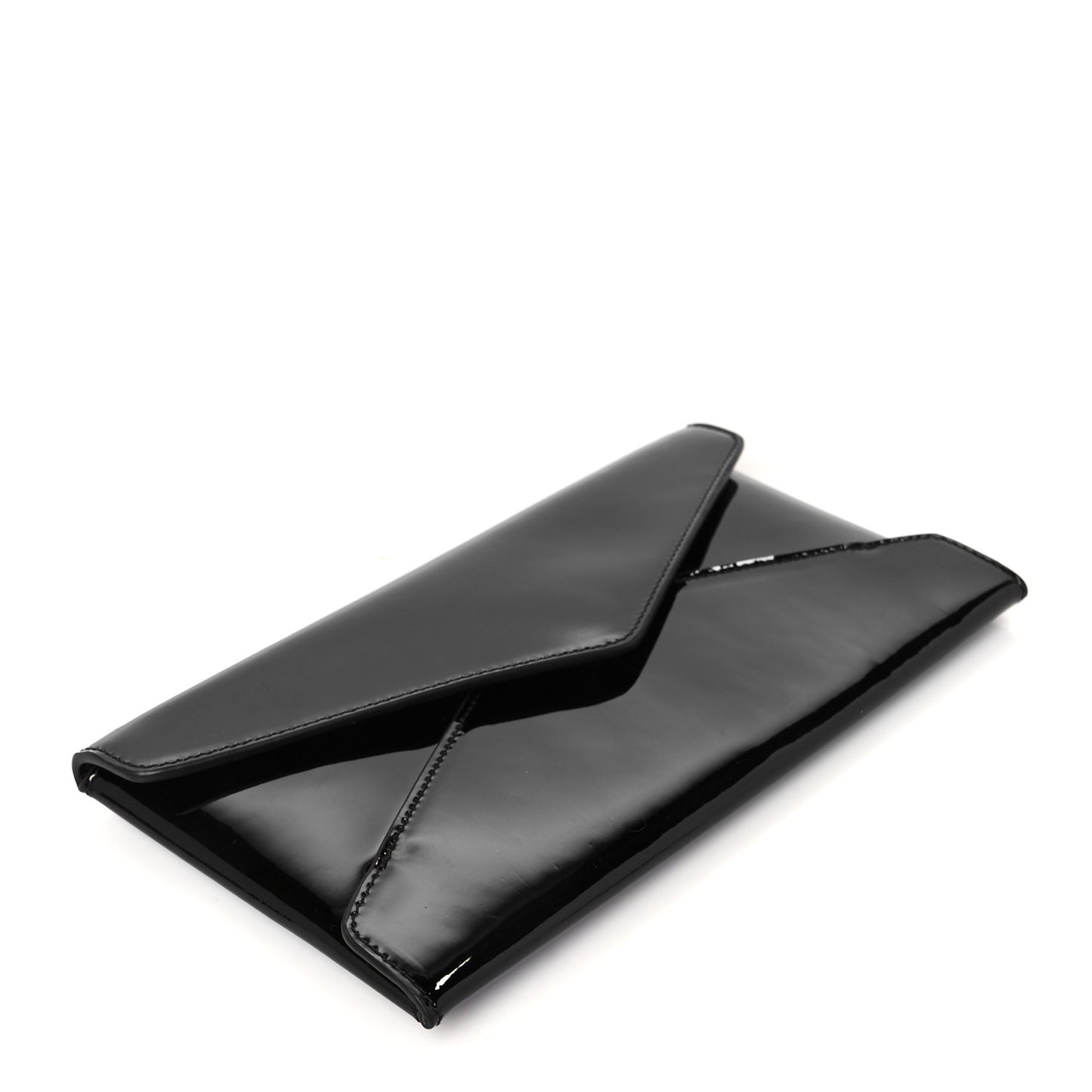 Patent Paloma Envelope Clutch Black Black