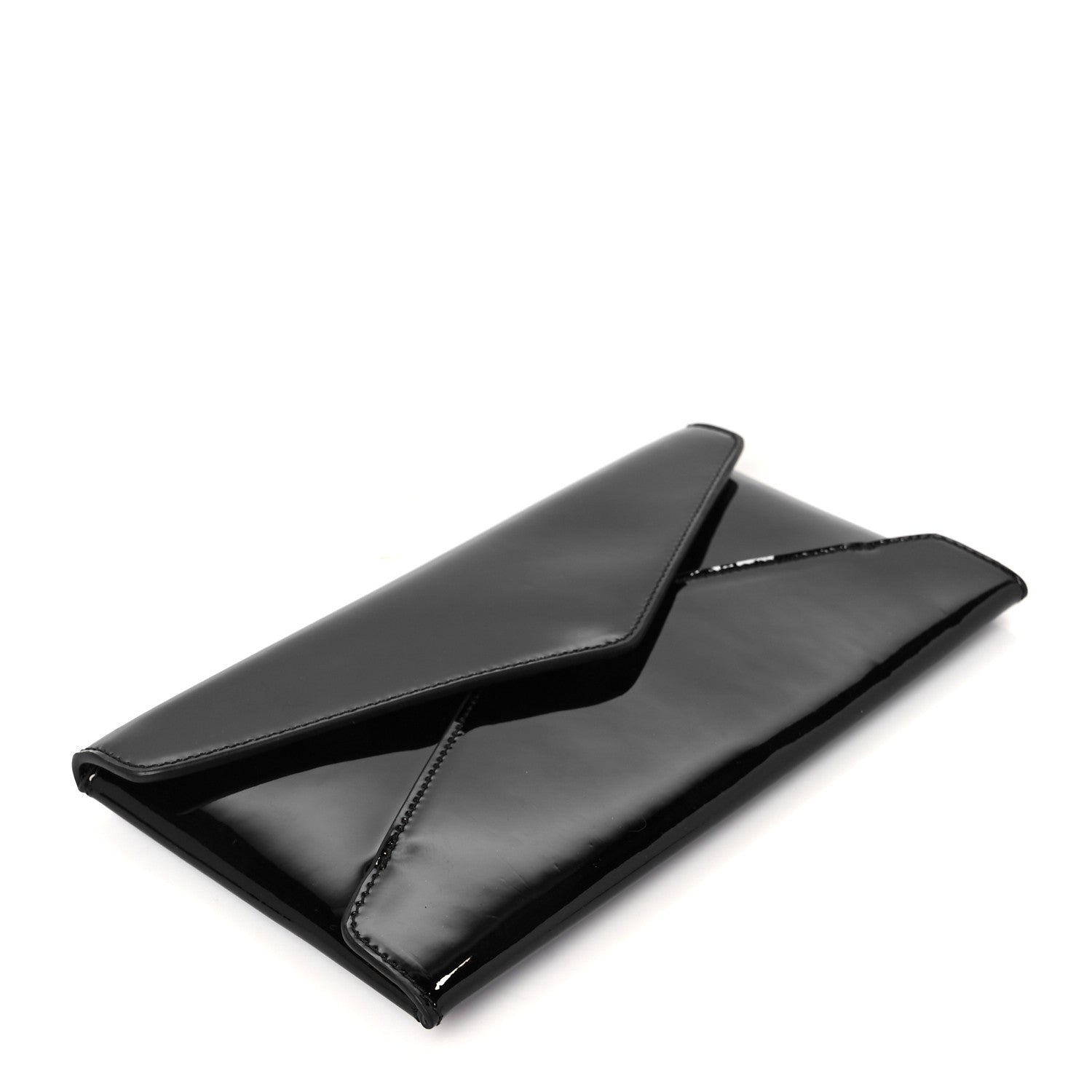 Saint Laurent Patent Paloma Envelope Clutch Black Black 4 of 8